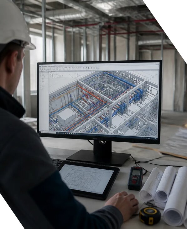 Создание BIM модели инженерных сетей для объектов в Раменском